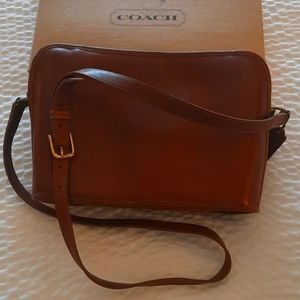 Coach brown leather bag w/ original box